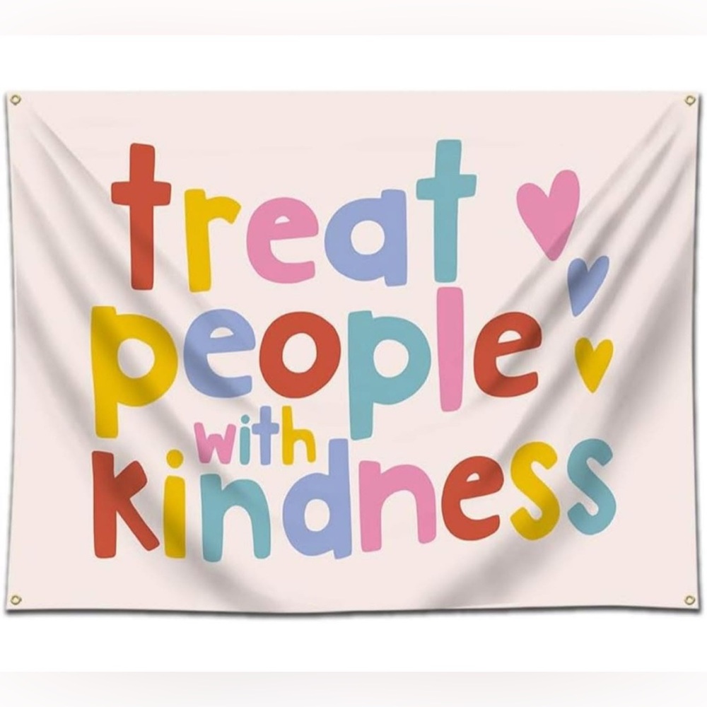 NEW Colorful 'Treat People with Kindness' Tapestry